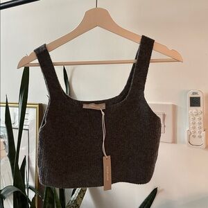 Everlane Gray Knit Crop Top